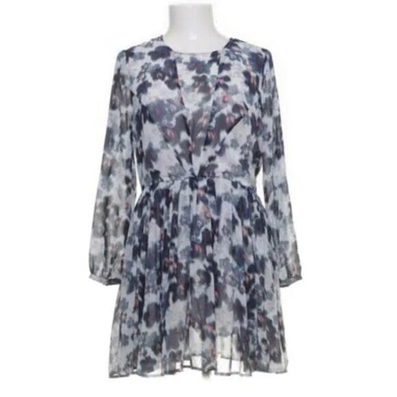 Urban Outfitters Dress Women's 0 Kimchi Blue Floral Mini Sheer Back Cut Out - Picture 1 of 10